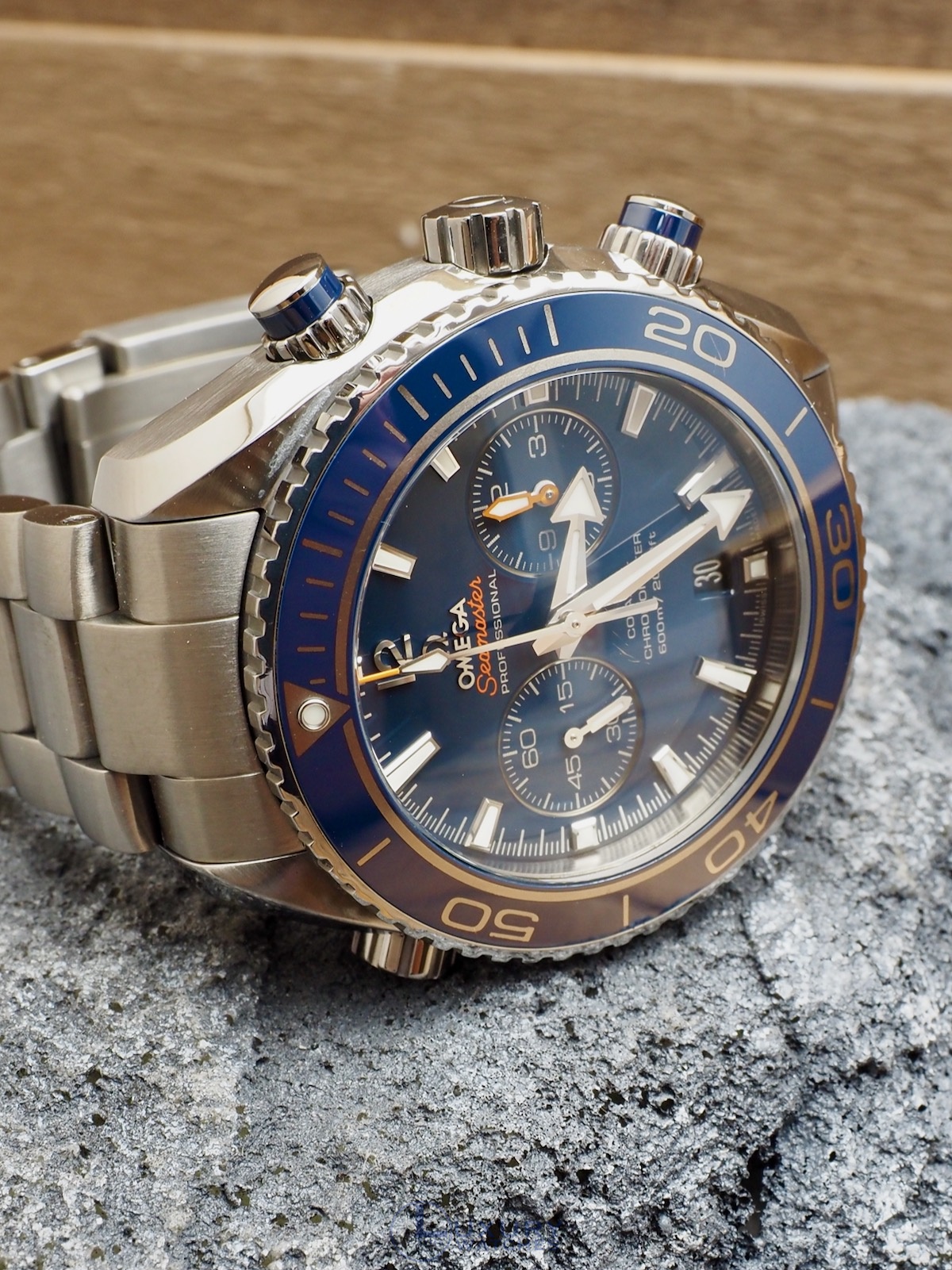 Omega Seamaster Planet Ocean Chronograph Liquid Metal Titanium